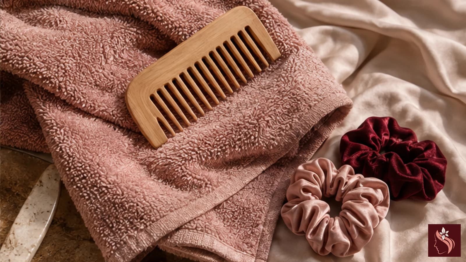 Unmarked weekly calendar beside shampoo and a comb