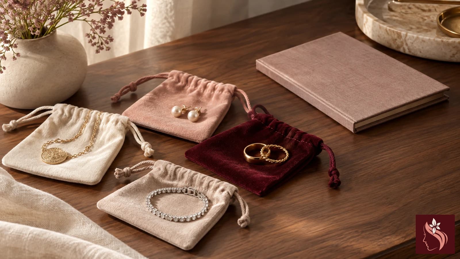 Pearl clasp and thread in close-up to illustrate material-specific care