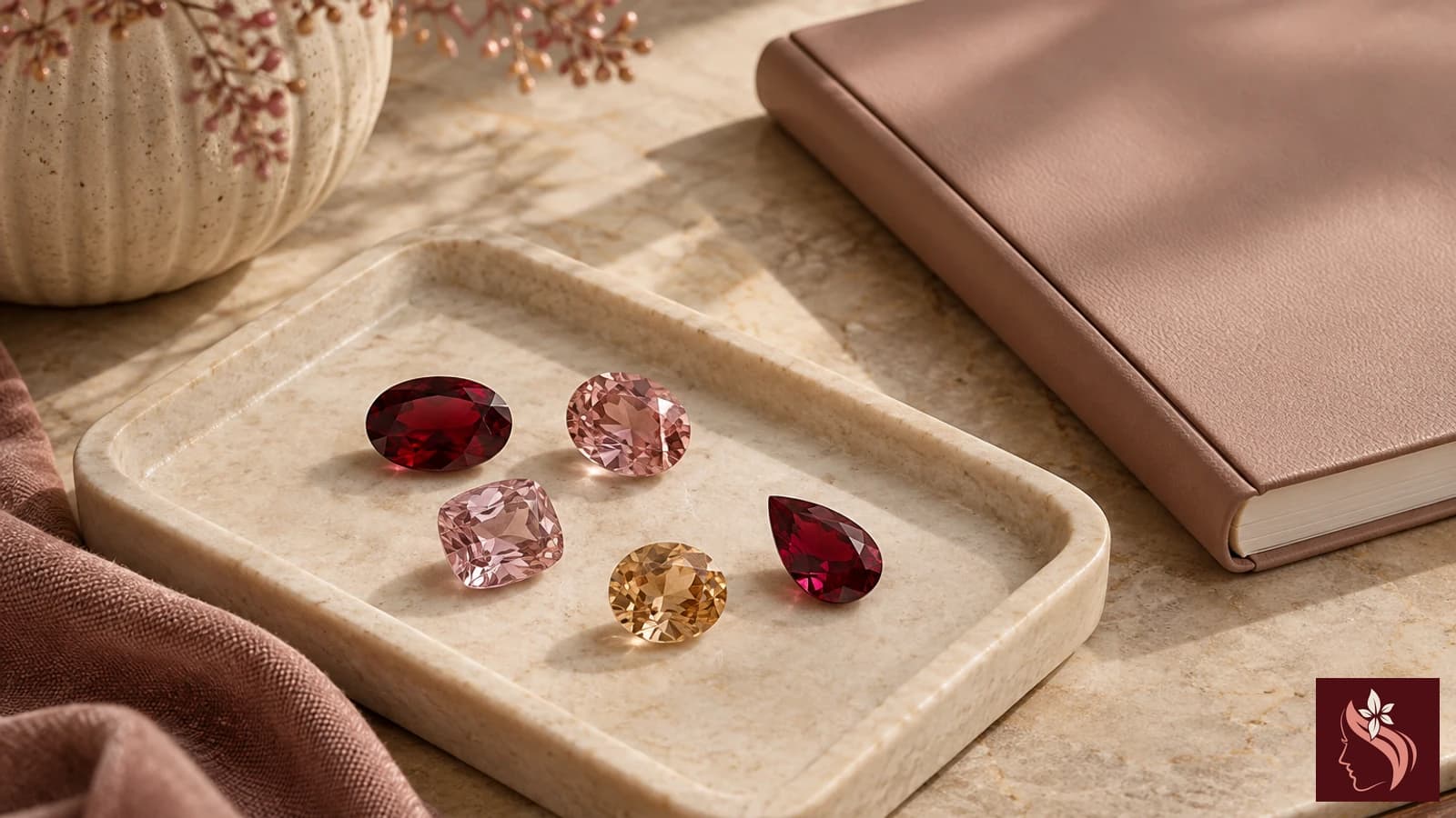 Gemstones beside an unmarked listing card to emphasize written disclosure